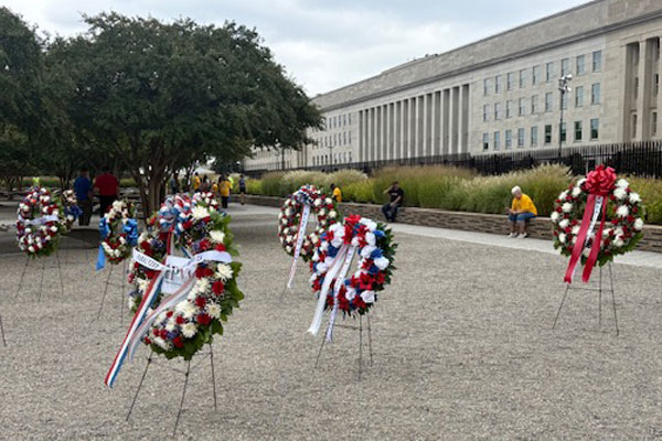 Pentagon Memorial at 9-11 Wall